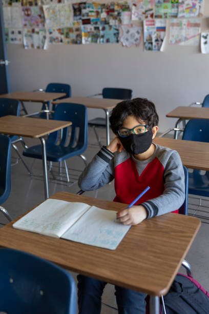 istock Child in Classroom Coronavirus 1253717284
