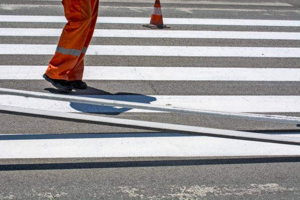 istock Pedestrian crossing painting 1253718354