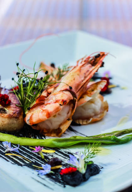 istock Exotic food. Shrimp creative elaboration 1253722774