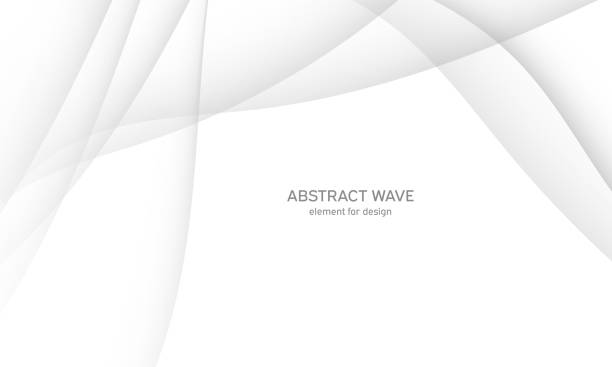istock Abstract white background with smooth gray lines, waves. Modern and fashion. Gradient geometric. Vector illustration. 1253723886