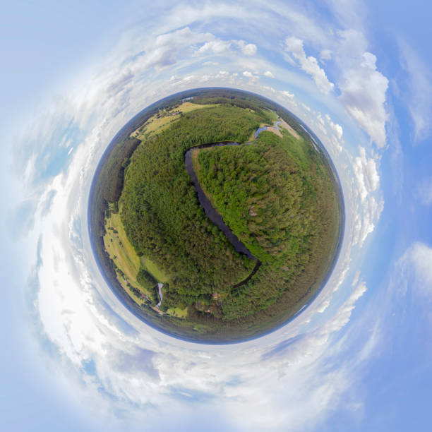 istock rural landscape with a small meandering river (360-degree panorama) 1253730000