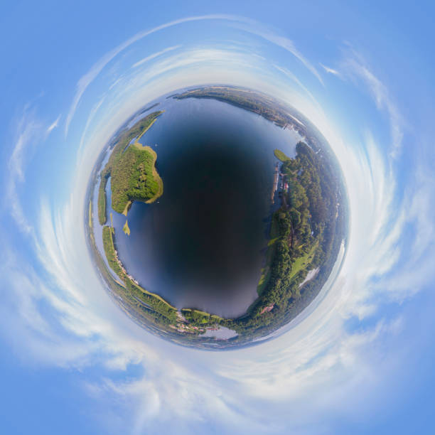 istock landscape with lakes and islands (360-degree panorama) 1253730534
