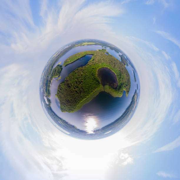 istock landscape with lakes and islands (360-degree panorama) 1253730594