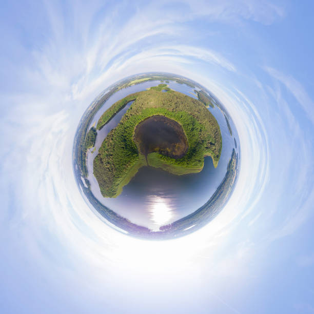 istock landscape with lakes and islands (360-degree panorama) 1253730658