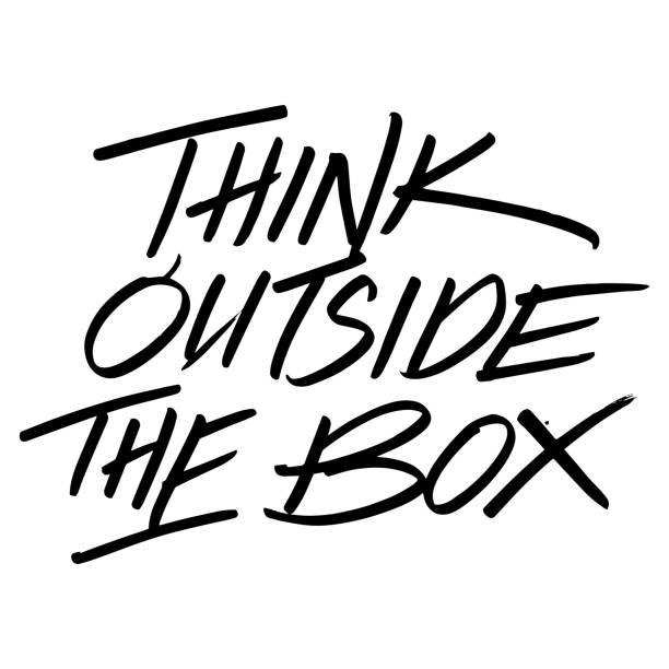istock Think Outside The Box Calligraphic Inscription. Calligraphic Lettering Design Template. Creative Typography for Greeting Card, Gift Poster, Banner etc. 1253730840