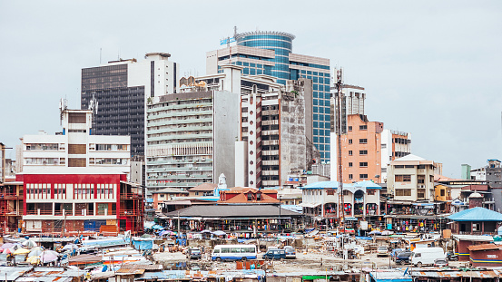 Downtown Lagos market (Balogun), Nigeria, West Africa