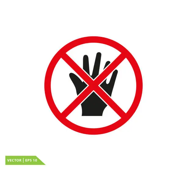 Vector illustration of Do not touch icon sign vector logo template