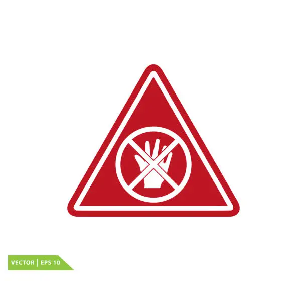 Vector illustration of Do not touch icon sign vector logo template