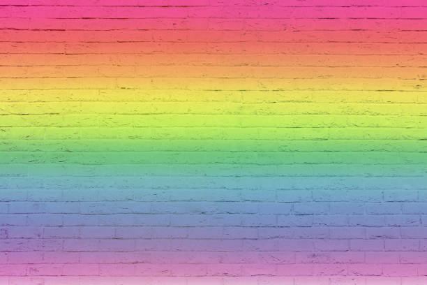 istock Colored rainbow of grunge wall background. 1253752650