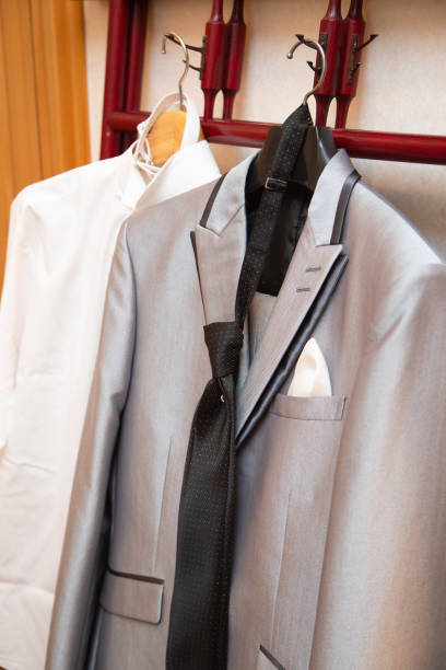 istock Groom's tuxedo and shirt. 1253759268