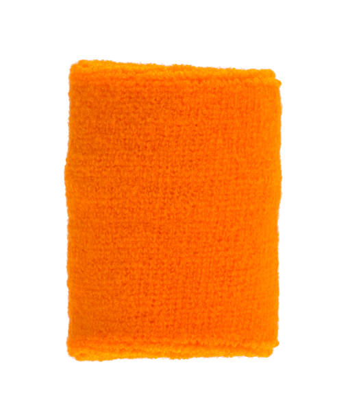 Sweat Band Orange Sports Sweat Band Isolated on White. sweat band stock pictures, royalty-free photos & images