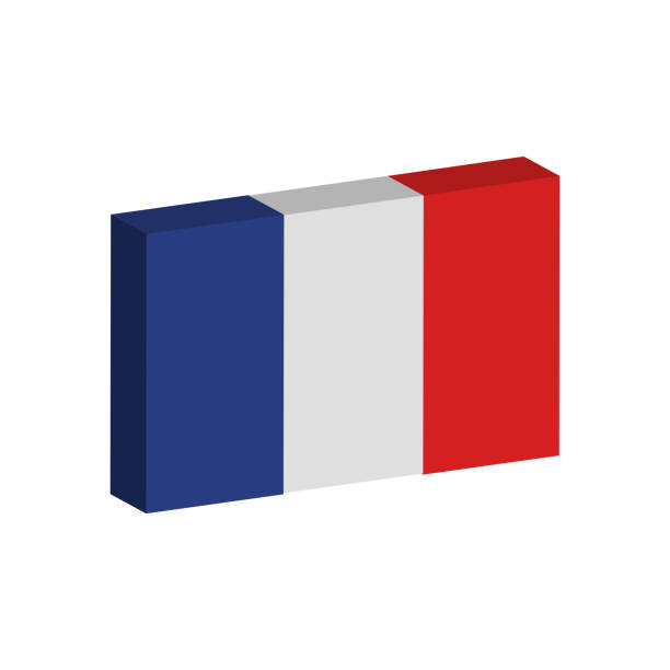 istock 3D flag of France 1253764238