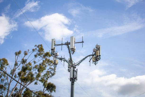 istock Cell Tower and blue skies 1253783027