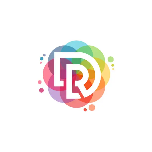 Vector illustration of Colorful R logo vector, Letter R logo designs template, design concept, logo, logotype element for template