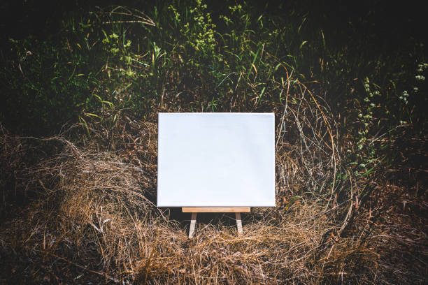 istock White empty mockup template poster canvas painting 1253798759