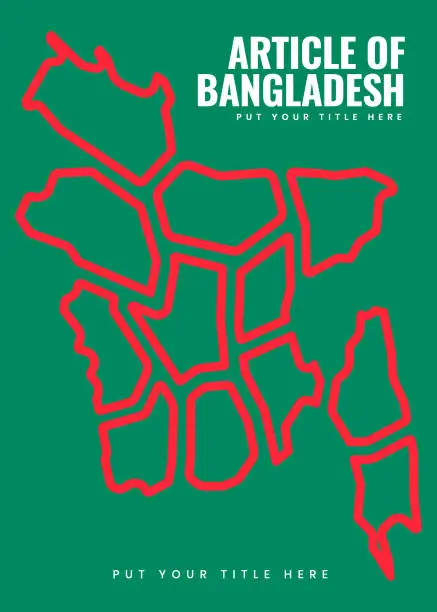 Vector illustration of Bangladesh map on page design