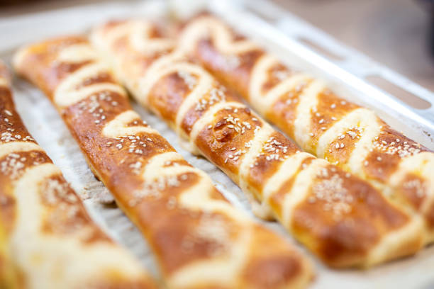 istock Home made rolls with salt and sesame on top and cumin 1253804806