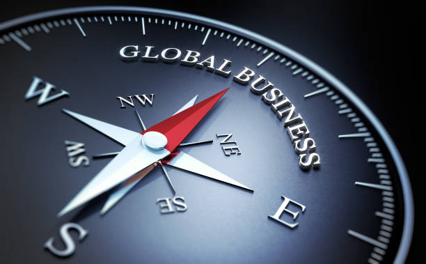 istock Dark Compass - Concept global business 1253808615