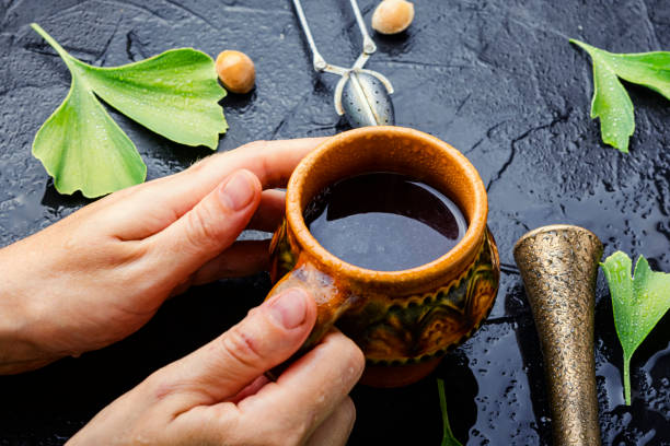 istock Ginkgo biloba in herbal medicine 1253809577