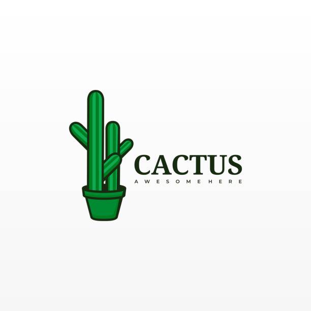 wektor ilustracja cactus cartoon ładny styl. - cactus hedgehog cactus flower desert stock illustrations