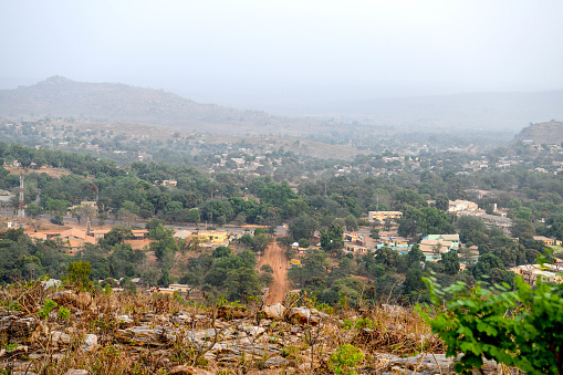 Africa, West Africa, Benin, Natitinqou. Lanscape view of Natitinqou village