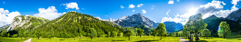 mountain at the eng alm in austria - spritzkarspitze