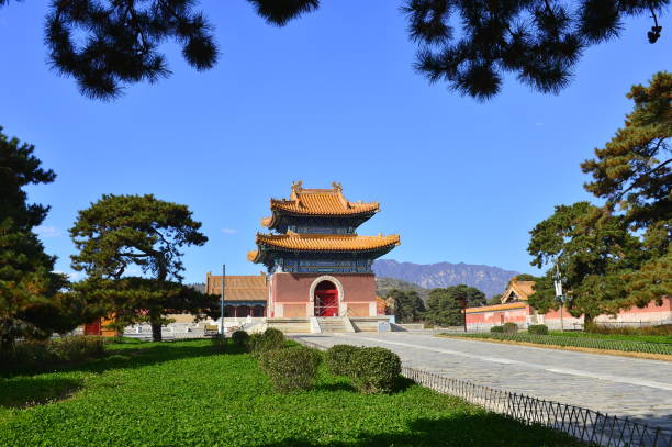 istock Ancient buildings in China 1253818554