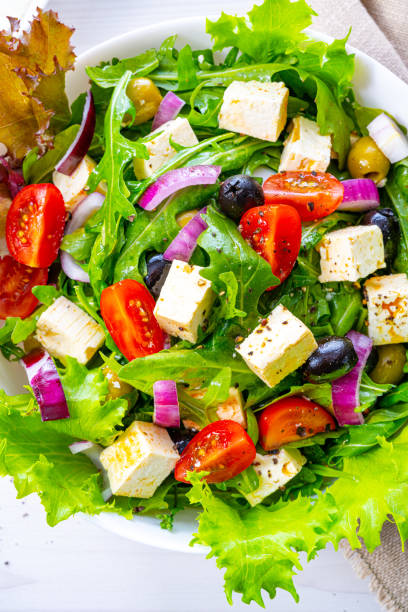 istock Greek salad with sheep's cheese a delicious classic. 1253820888
