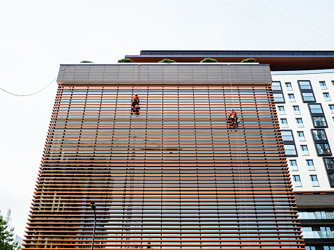 Yekaterinburg, Russia, August 13, 2019: the Kandinsky residential complex is located in the heart of Yekaterinburg at the intersection of Engels and Gogol streets