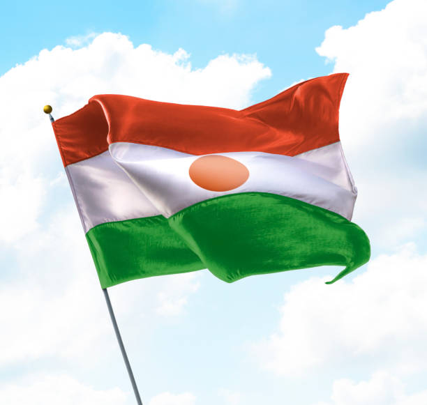 Flag of Niger stock photo