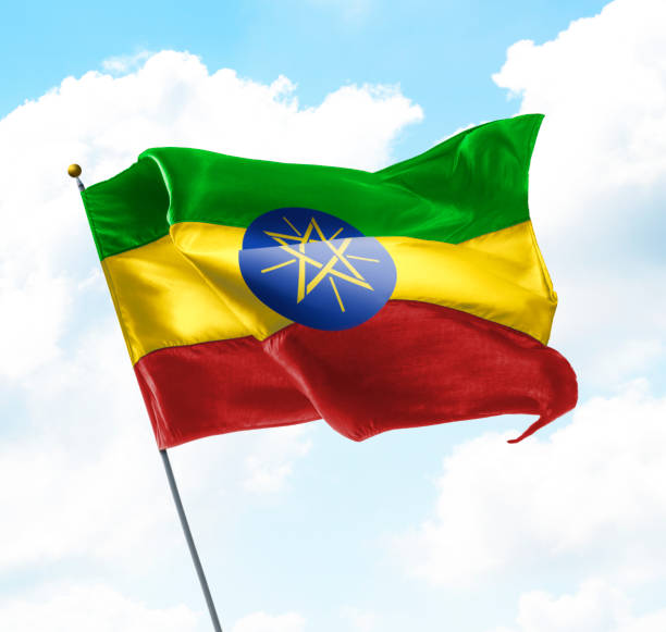 Flag of Ethiopia stock photo
