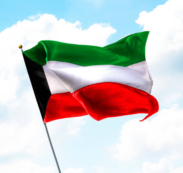 Flag of Kuwait stock photo