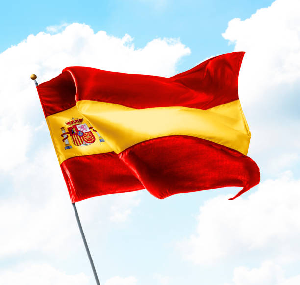 Flag of Spain stock photo