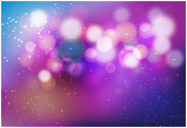 istock Purple bokeh abstract background caused by spray water. 1253826735