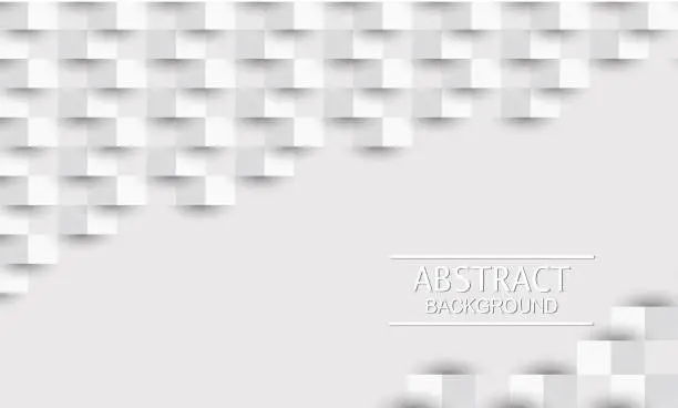 Vector illustration of White abstract texture. Vector background 3d paper art style can be used in cover design.