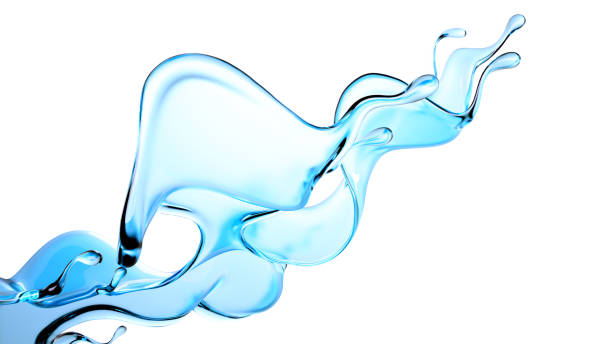 istock Splash of water. 3d illustration, 3d rendering. 1253838978