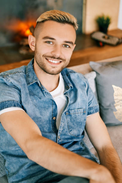 istock Young handsome man close up portrait 1253842813