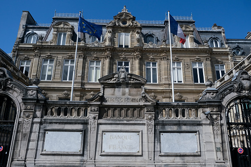 Exterior view of Bank of France in Lille, France on Jun. 28, 2020.