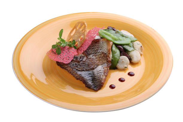 istock Perch fillet with vegetables and chestnuts 1253846193