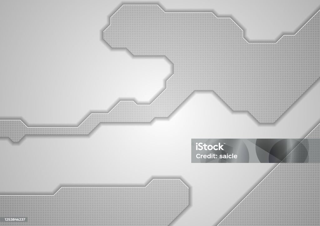 Vector Tech Background Gray Abstract Grey Technology Vector Background Stock Illustration ...