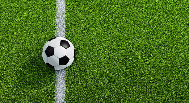 istock Black and white soccer ball 1253847259