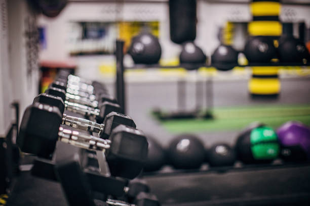 istock Inside of modern gym 1253847390