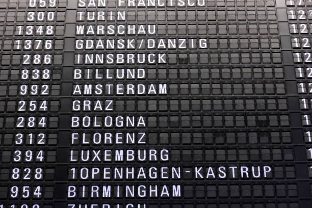 istock Airport departures board 1253848954