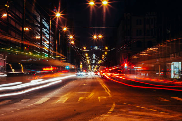 istock City movement night lights in motion 1253853132