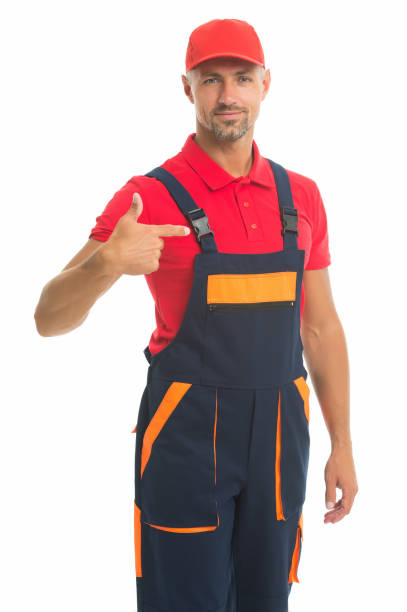istock professional architecture pointing finger. Skilled architect repair and fix. workman in overalls. man work in boilersuit. Mechanic ready for working day. maintenance repair worker. carry out repairs 1253853184
