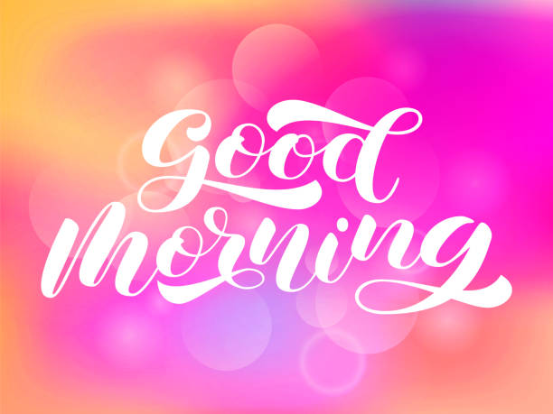 istock Good morning  brush lettering. Vector stock illustration 1253853480