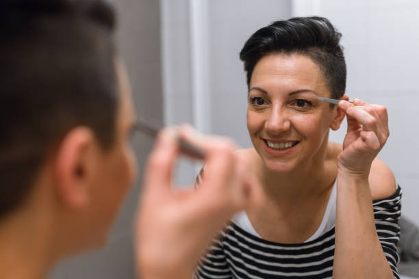 istock woman in  bathroom 1253854340