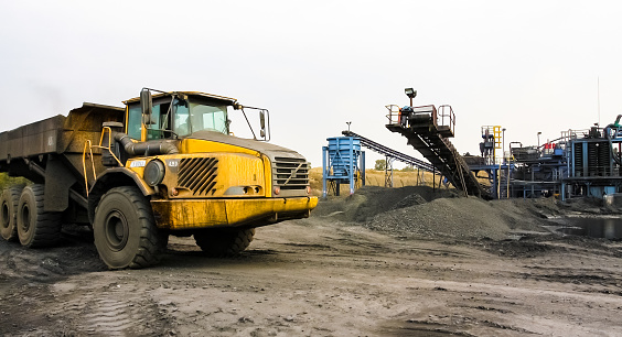 Witbank, South Africa - July 25 2011: Coal Mining and processing Plant Equipment