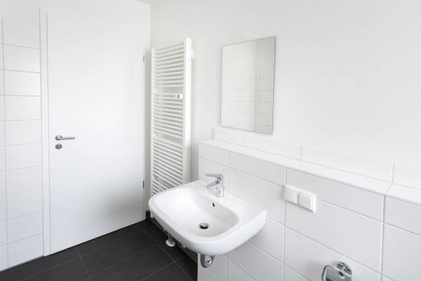 istock A complete empty generic bathroom in a newly built apartment 1253856214
