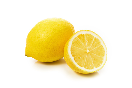 lemon fruit isolated on white background. with clipping path.